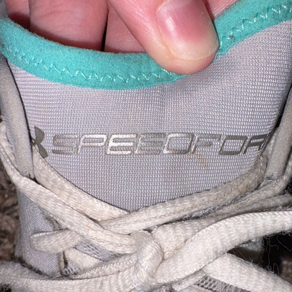 Under Armour Women's Speedform Gray and Lime Athletic Shoes - Picture 7 of 8